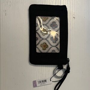 Black ID Holder with Keyring